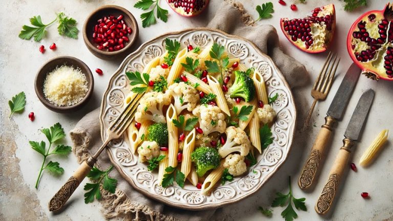Penne mit Rösti- Blumenkohl
