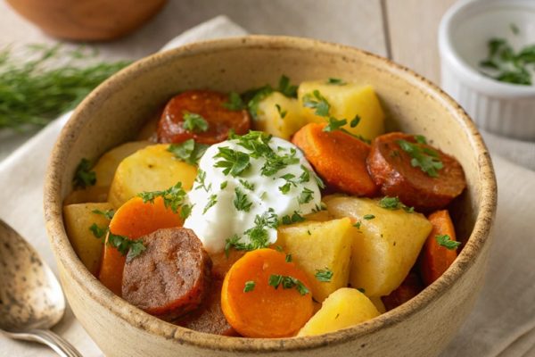 Kartoffelragout mit Kabanossi – Herzhafter Eintopf für kalte Tage