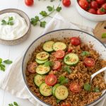 Bulgur-Hack-Pfanne mit Sommergemüse
