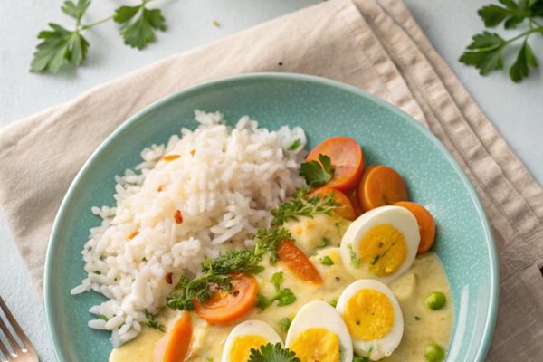 Eierragout mit Senfsoße & Petersilienreis – Klassiker neu entdeckt!