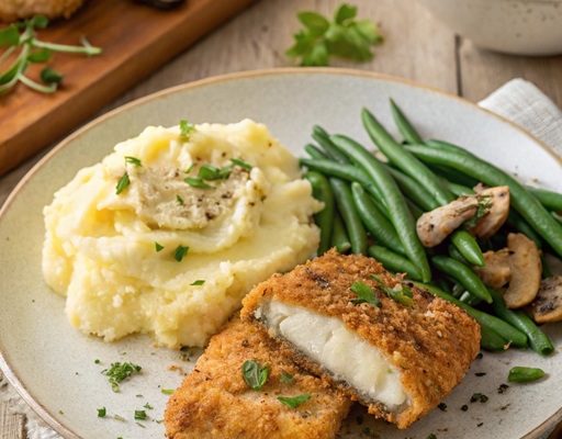 Panierte Seelachsfilets in Schinken-Panade – knusprig, raffiniert und schnell gemacht