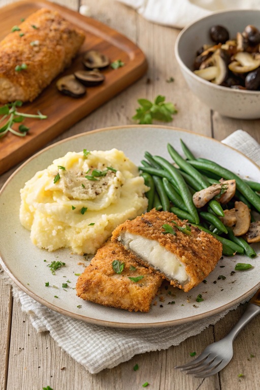 Panierte Seelachsfilets in Schinken-Panade – knusprig, raffiniert und schnell gemacht