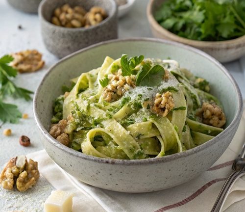 Nudeln mit Ricotta-Pesto