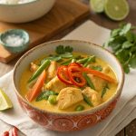 Pikantes Hähnchencurry mit Kokosmilch und Gemüse