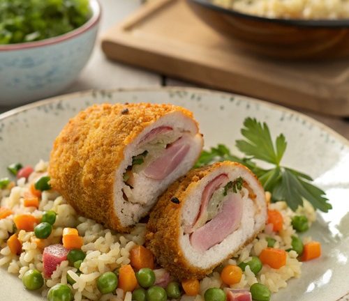 gefüllte Putenschnitzel