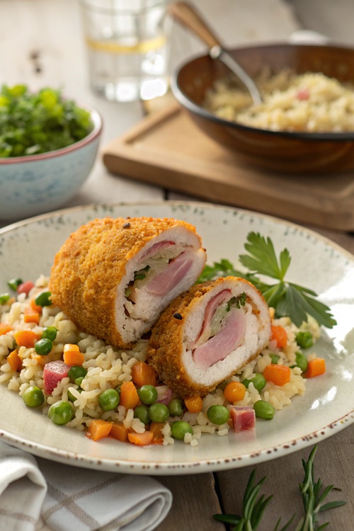 gefüllte Putenschnitzel