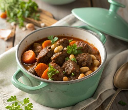 Pikantes Kesselgulasch mit Rind, Bohnen & Orange