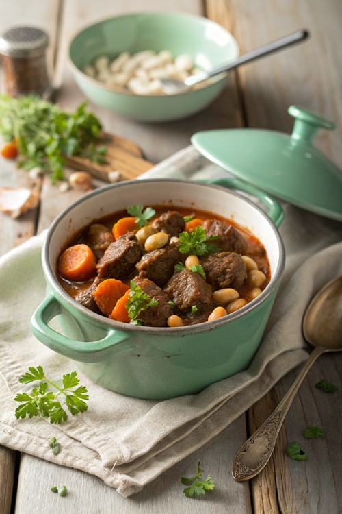 Pikantes Kesselgulasch mit Rind, Bohnen & Orange – herzhaftes Wohlfühlessen mit besonderer Note