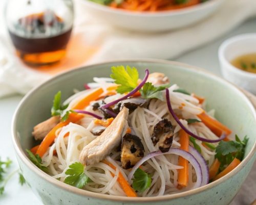 Reisnudel-Puten-Salat – asiatischer Genuss, leicht & aromatisch