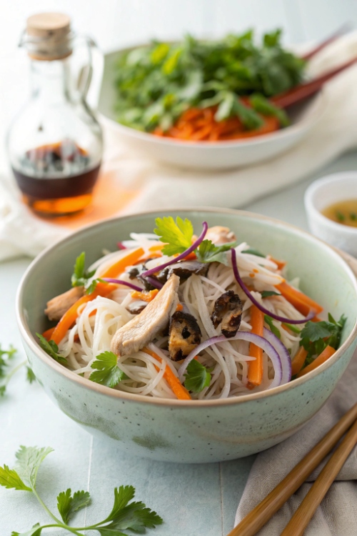 Reisnudel-Puten-Salat – asiatischer Genuss, leicht & aromatisch