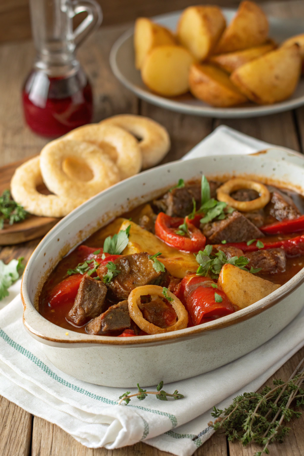 Schichtgulasch aus dem Ofen – der Gulaschklassiker ganz entspannt neu gedacht