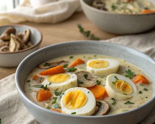 Eier in Kerbel-Béchamel – cremiger Klassiker mit Frühlingsaroma