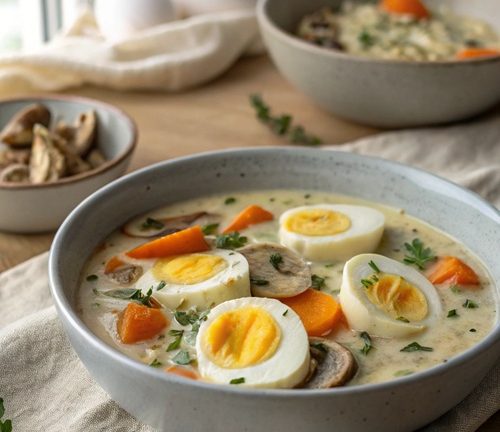 Eier in Kerbel-Béchamel – cremiger Klassiker mit Frühlingsaroma