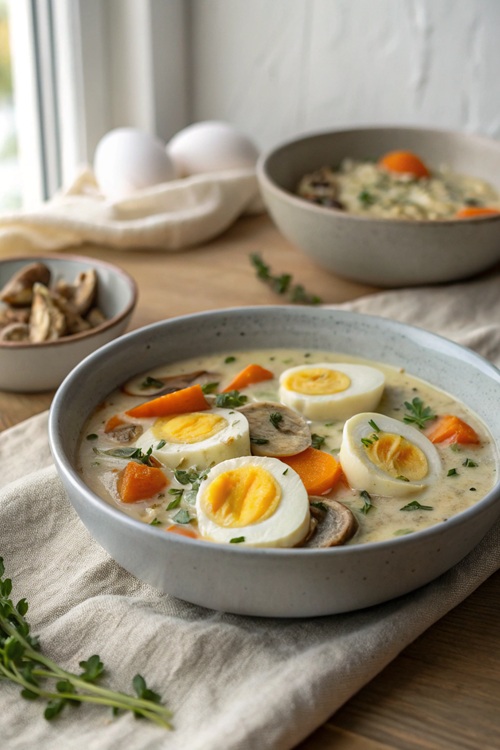 Eier in Kerbel-Béchamel – cremiger Klassiker mit Frühlingsaroma