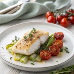 Schollenfilet auf Sellerie mit geschmorten Tomaten – leicht, aromatisch & perfekt für den Feierabend