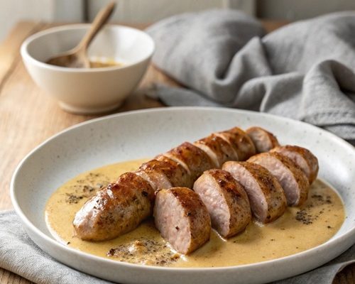 Bratwurst mit Currysauce und Ananas – herzhaft trifft exotisch