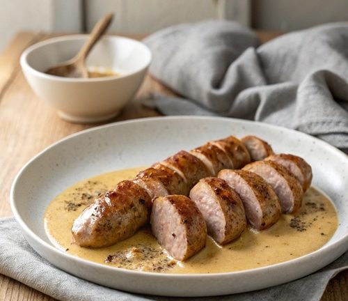 Bratwurst mit Currysauce und Ananas – herzhaft trifft exotisch