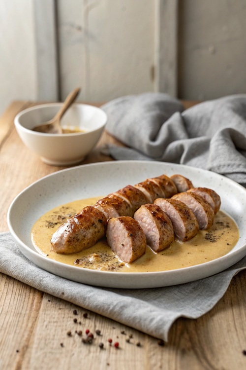 Bratwurst mit Currysauce und Ananas – herzhaft trifft exotisch