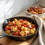 Kartoffel-Pfanne mit Paprika und Kabanossi – schnelles Feierabendgericht in 20 Minuten