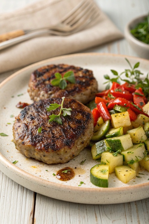 Mettsteaks mit Zucchini und Gnocchi – mediterraner Genuss mit Oliven