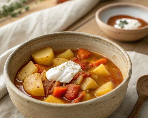 Kartoffel-Gulasch mit Schmand – herzhaft, cremig & in 25 Minuten fertig