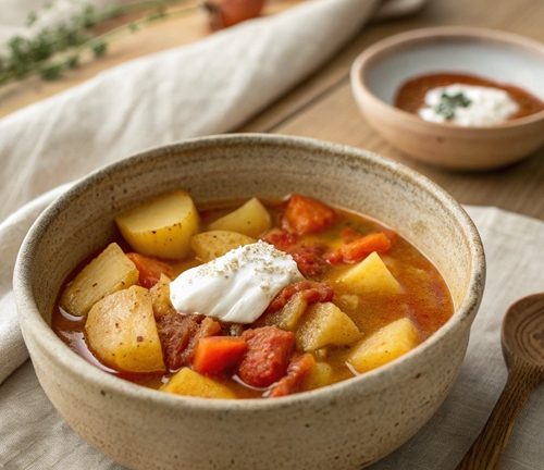 Kartoffel-Gulasch mit Schmand – herzhaft, cremig & in 25 Minuten fertig