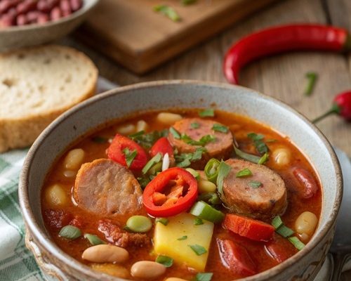 Feuriger Bohnentopf mit Wurst – herzhaftes Wohlfühlessen für kalte Tage
