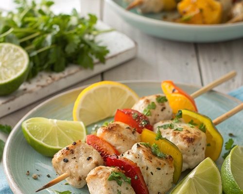 Hähnchen-Spieße mit Zitrone – leicht, frisch und perfekt für den Sommer