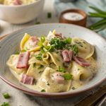 Tortellini in Kräuter-Rahm mit Schinken und Käse – cremiges Montags-Wohlfühlessen