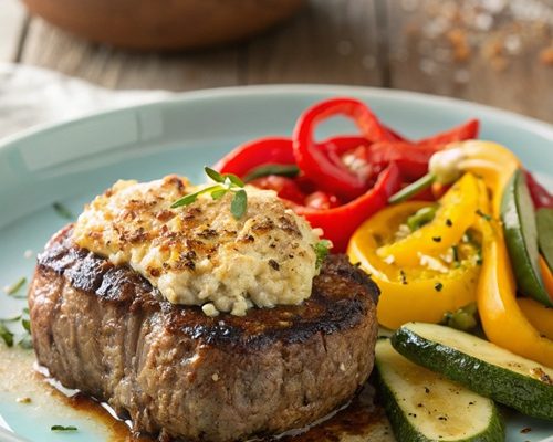 Überbackene Hacksteaks unter pikanter Kruste – schnelles Ofengericht mit Wow-Effekt