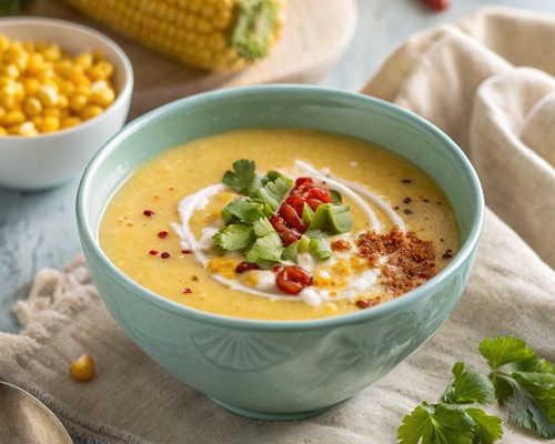 Cremige Mais-Kokos-Suppe: schnell, vegan und herrlich aromatisch