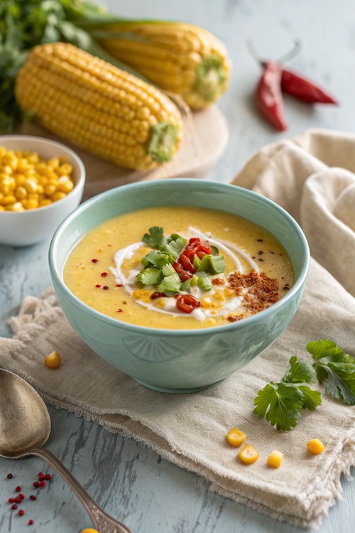 Cremige Mais-Kokos-Suppe: schnell, vegan und herrlich aromatisch