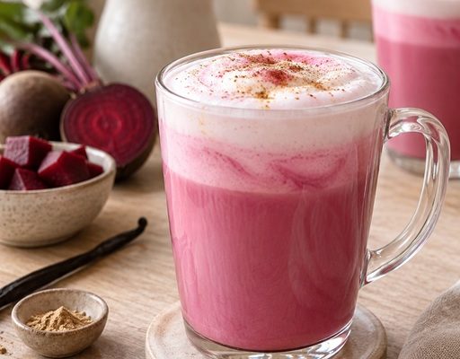Rote-Bete-Latte – cremiger Pink Latte mit Vanille & Zimt