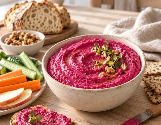 Rote-Bete-Meerrettich-Dip mit Apfel – cremig, würzig & herrlich frisch