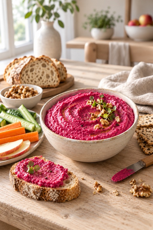 Rote-Bete-Meerrettich-Dip mit Apfel – cremig, würzig & herrlich frisch