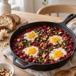 Rote-Bete-Shakshuka – einfaches vegetarisches Rezept