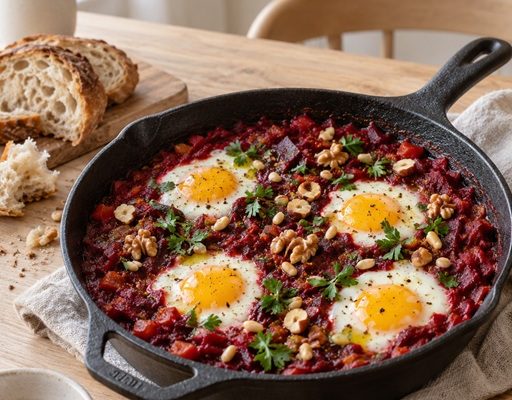 Rote-Bete-Shakshuka – würzig, bunt & perfekt für Brunch oder Abendessen