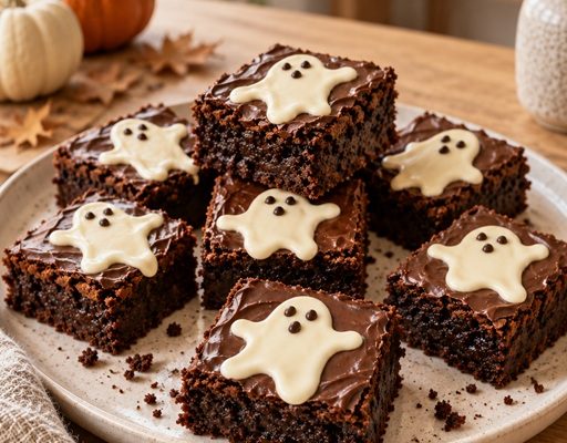 Geisterbrownies zu Halloween – saftig, schokoladig & schaurig schön