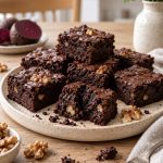Saftige Rote-Bete-Brownies mit Schokolade und Walnüssen